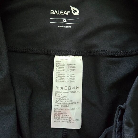 NWT Baleaf High Waist Biker Shorts 5" - XL Black - Picture 7 of 7